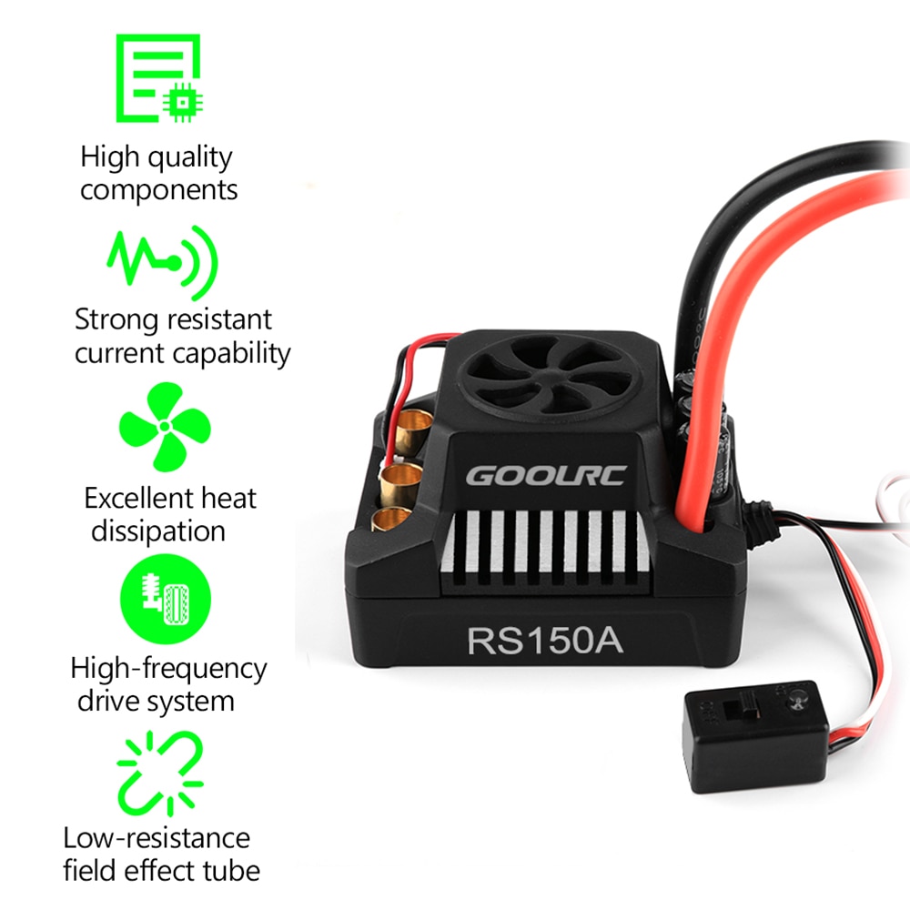 Original GoolRC 80A 120A 150A Brushless ESC Electric Speed Controller With 6.0V/8.4V/5A BEC for 1/8 1/10 RC Truck Off-road Car