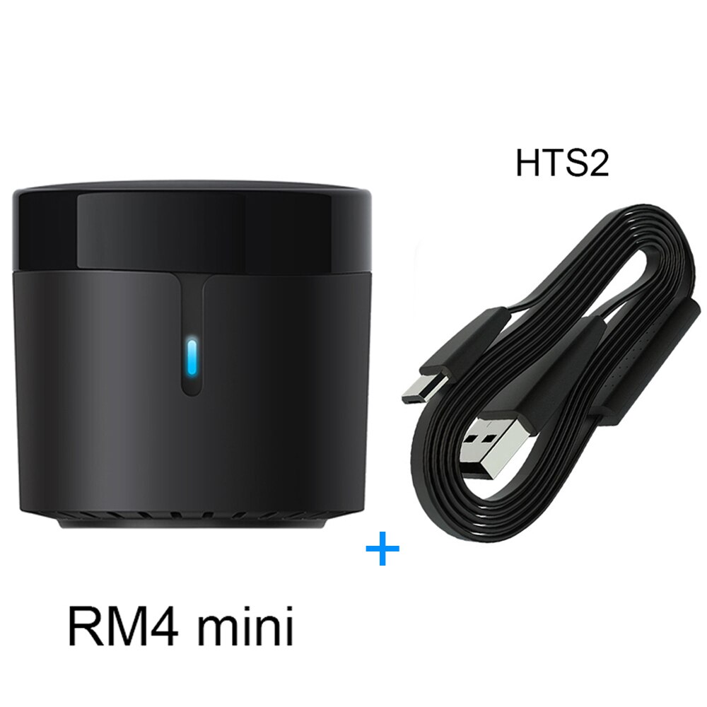 Wifi Ir Afstandsbediening Broadlink RM4 Mini Temperatuur Vochtigheid Sensor HTS2 Voor Airconditioning Tv Set-Top Compatibel Alexa: RM4 mini and HTS2