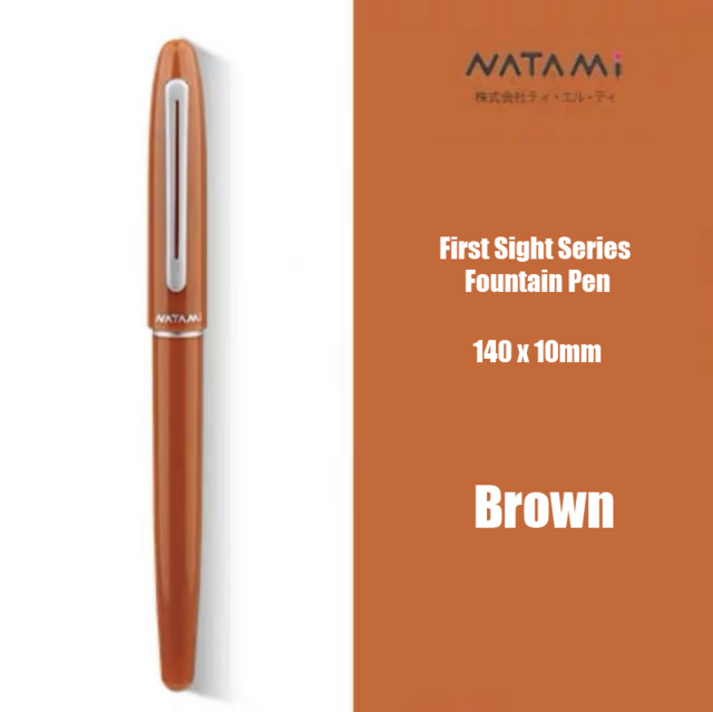 1pcs Japan NATAMI Fountain Pen First Sight Serise buy 1 get 1 ink sac Student Office 6 colors availabe: Brown