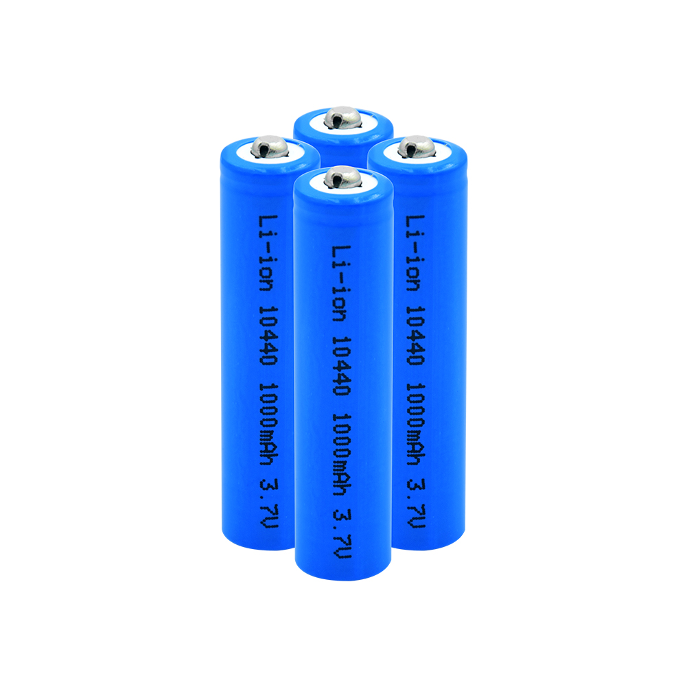 10440 capacity Battery 1000mAh 3.7V Rechargeable Lithium ion AAA Batteries Button Top Li-ion Batteries FLASHLIGHT SHAVER 4PCS