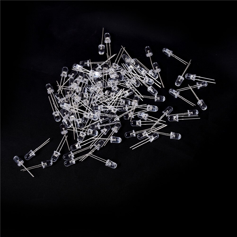 22 PIÈCES 5mm Superbright Blanc LED Ronde 20000 Mcd 3.2-3.4V