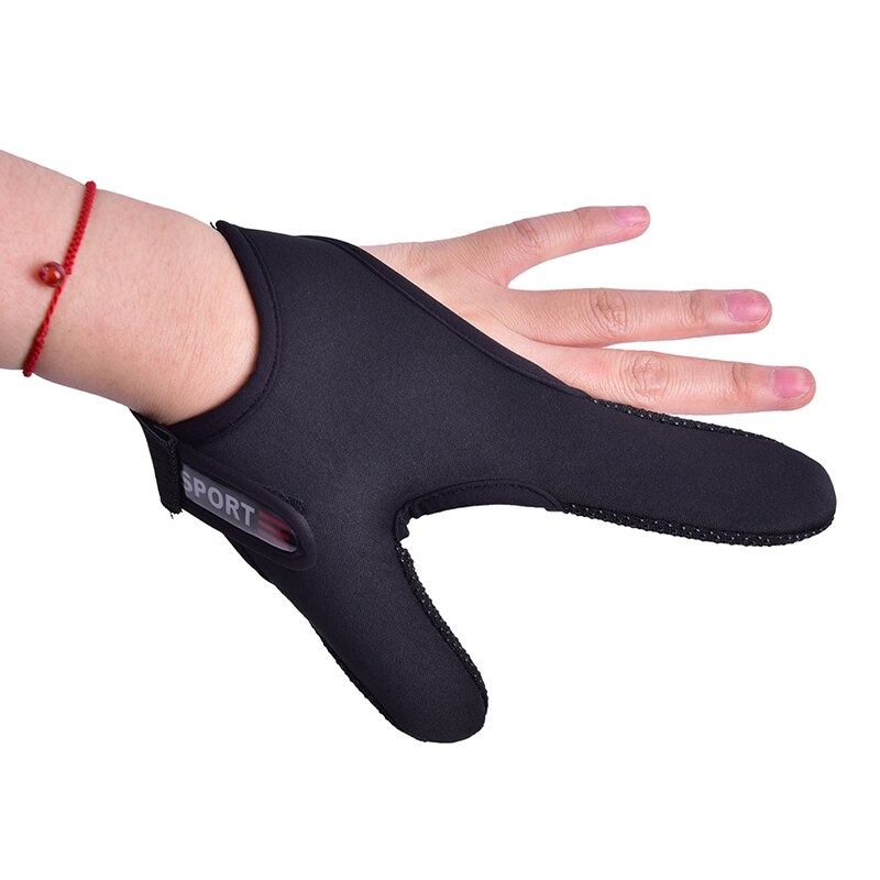 Guantes de pesca de un solo dedo para pescador, guantes de pesca protectores de un solo dedo para pesca con piedra de hielo marino, guantes antideslizantes de fundición para Surfcasting: Black / Left
