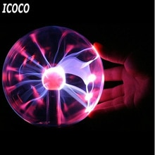 3 Inch USB Plasma Ball Electrostatic Sphere Light Magic Crystal Lamp Ball Touch Sensitive Transparent Desktop Lights