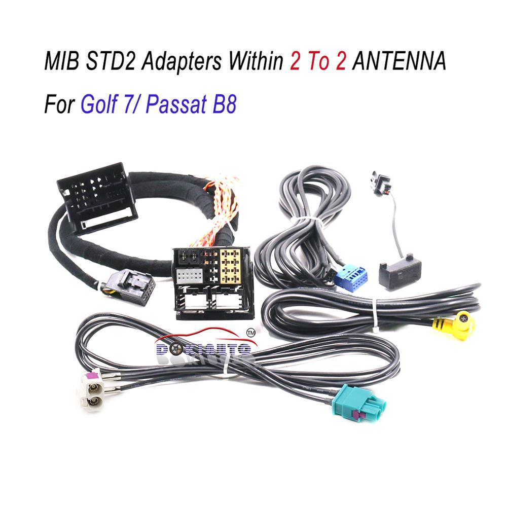 MIB STD2 ZR NAV Entdecken Profi Radio Adapter Kabel kabelbaum mit 2 zu 2 kabel Für Golf 7 MK7 passat B8 Tiguan MQB Auto