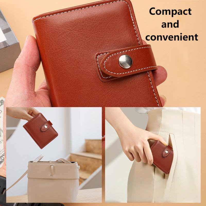 M5 PU Leather Binder Wallet Cover Savings Wallet Folder 5-Ring Refillable Notebook Planner Hardcover Budget Binder Organizer