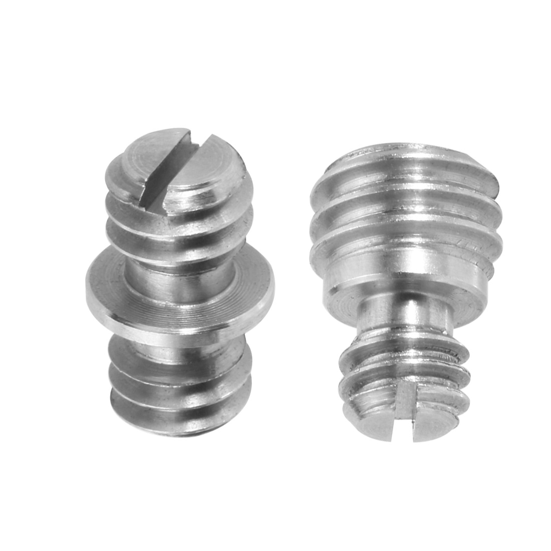 Stainless Steel 1/4" Male to 1/4" / 3/8" Male Threaded Adapter 1/4Inch Double Male Screw Adapter Tripod Stand Camera Accessories: Blue