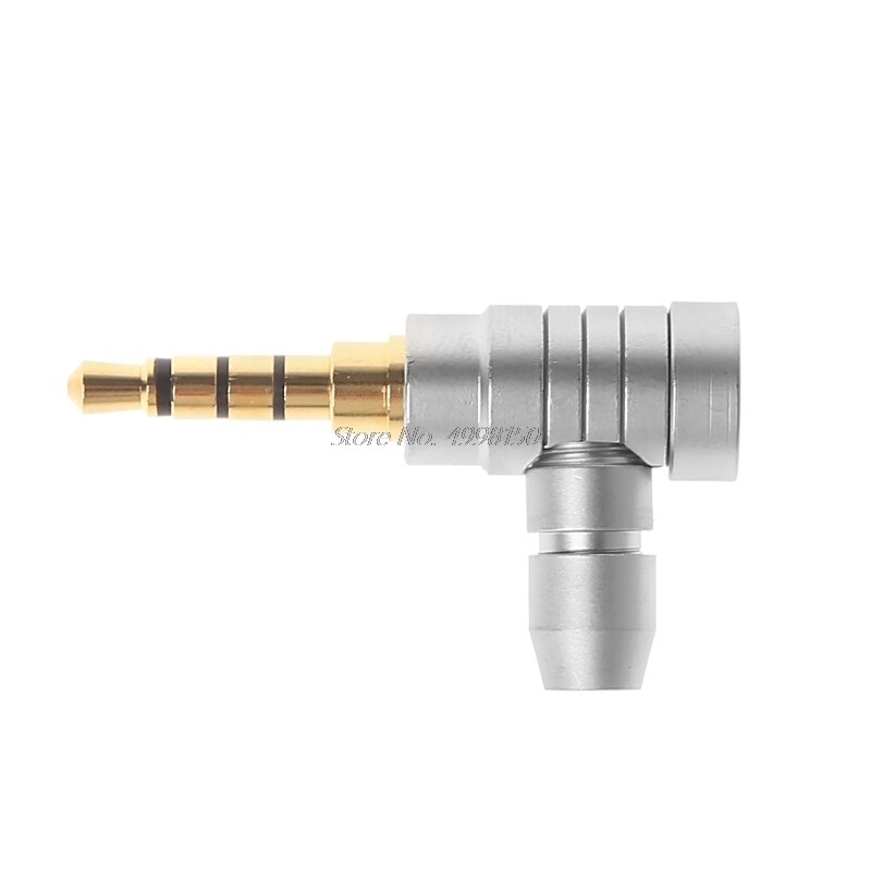 90 Graden Haakse Male Jack Plug 4 Pole 3.5 Mm Stereo Audio Adapter Converter: 2