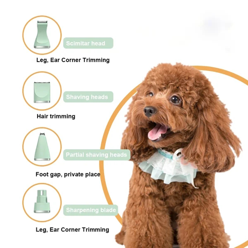 Professionele 4-in-1 Elektrische Pet Grooming Tool Set Hond Tondeuse USB Oplaadbare Huisdieren Kapsel Trimmer Scheerapparaat katten Levert