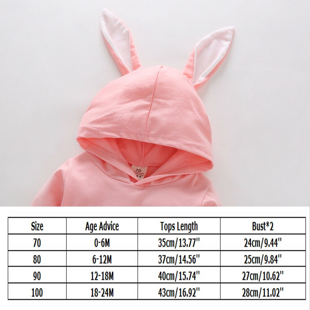 Pelele de manga larga para bebés y niños recién nacidos, mono bonito con Orejas de conejo, algodón cálido para Otoño e Invierno de 0 a 2 años