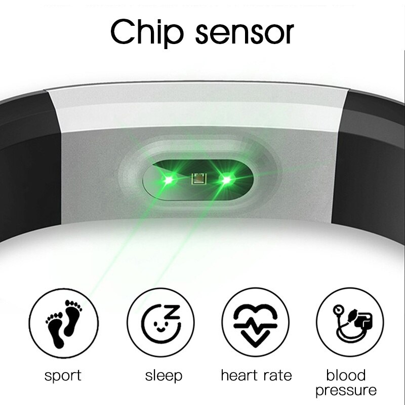 Smart Wristband Fitness Bracelet Band 0.96" Touch Screen LCD Message Heart Rate Time Smartband IP67 Waterproof Wrist Band