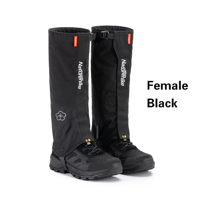 Naturehike – guêtre de randonnée en plein air, randonnée sur la neige, couverture de protection des jambes, léger, Camping d&#39;hiver, voyage, équipement de ski: Female Black