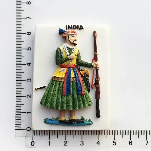 India Koelkastmagneet Toerisme Souvenir Rajasthan Bangalore 3D Hars Geschilderd Ambachten Magneten voor Koelkasten Sticker Home Decor: WHITE
