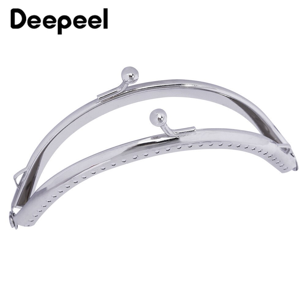 10pcs Deepeel 6.5cm~15.5cm Silver Mini Metal Purse Frame for Bag Handle Kiss Cluth Clasp Coin Purses Bags Diy Parts Accessories