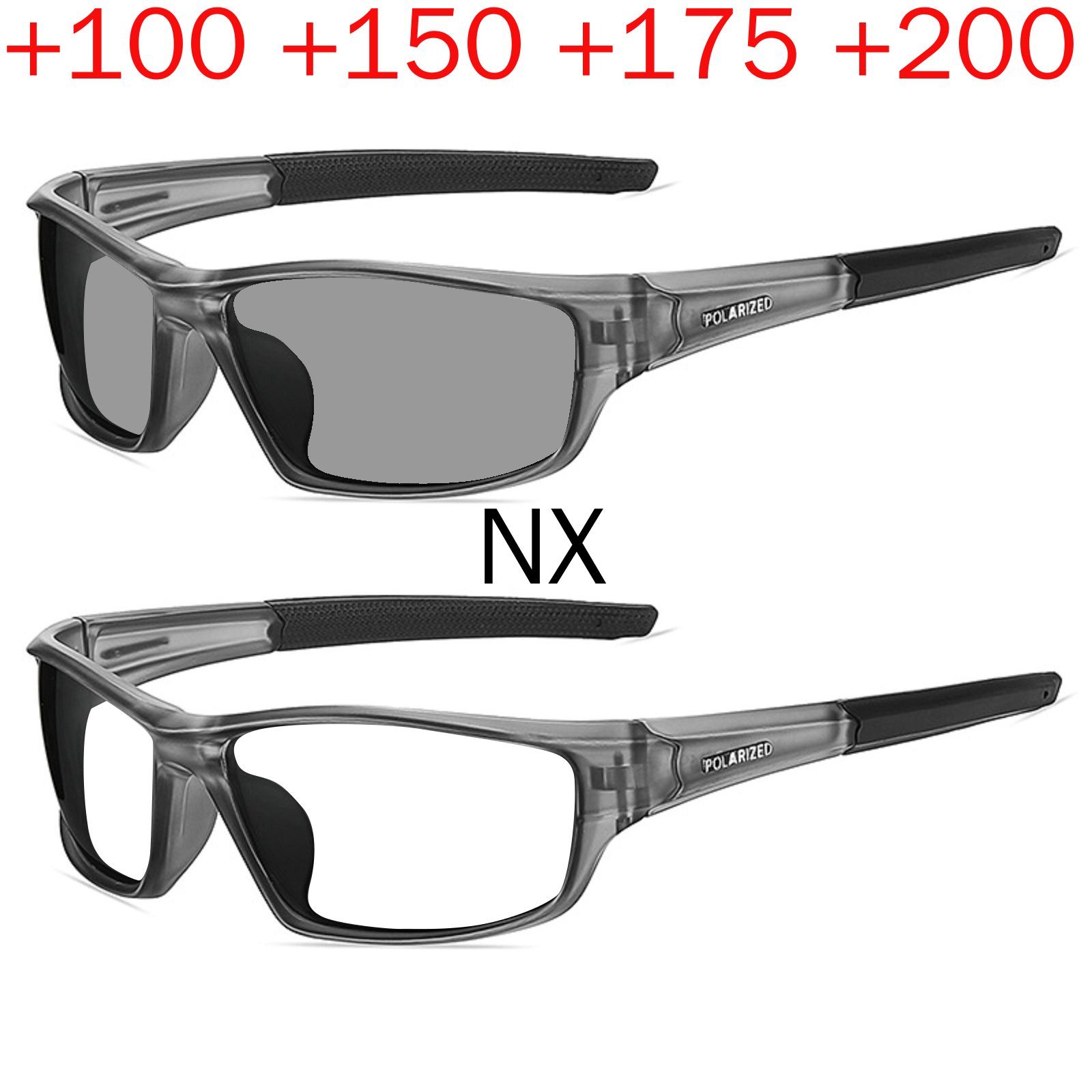 Omhullende Volledige Lens Veiligheidsbril Met Lezers Fotochrome Sport Vergrotende Leesbril Voor Mannen Vrouwen Nx: PEACOCK BLUE / +200