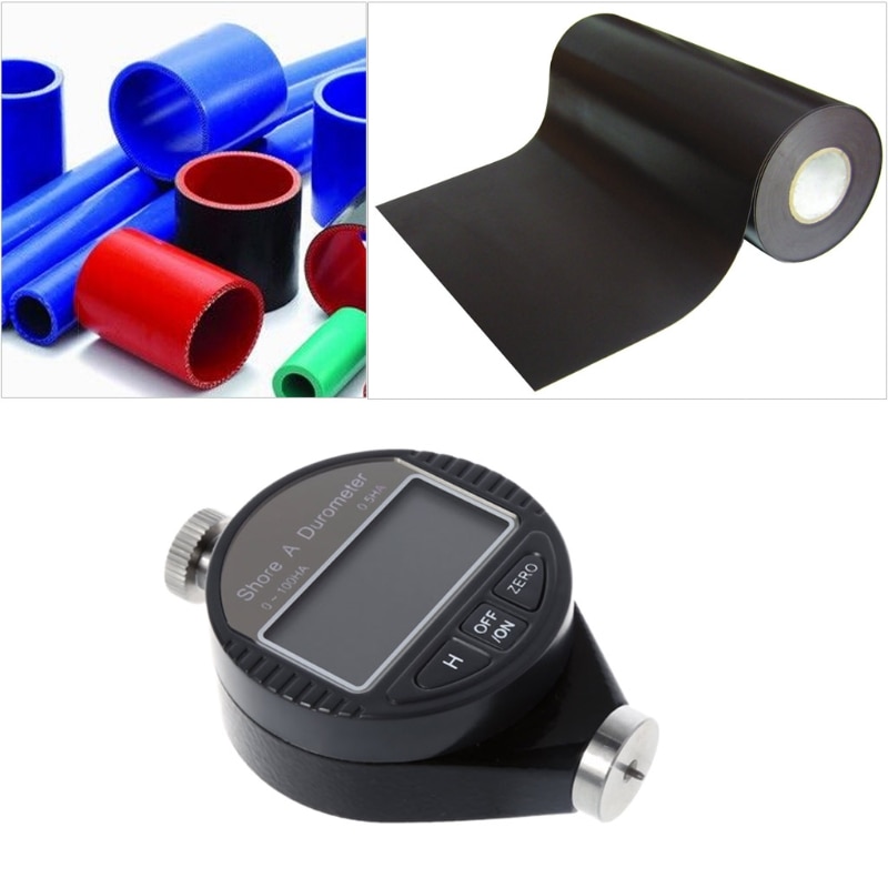 Duromètre numérique OOTDTY Shore A testeur de dureté en caoutchouc 0 ~ 100HA pour cire de cuir plastique