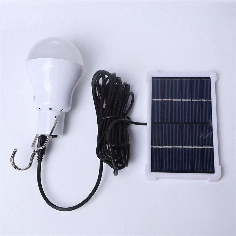 LED Solar Light Power Energy Lamba Lamp Waterproof Panel Emergency Bulb Hook Tent Lantern Outdoor Garden: S-1500