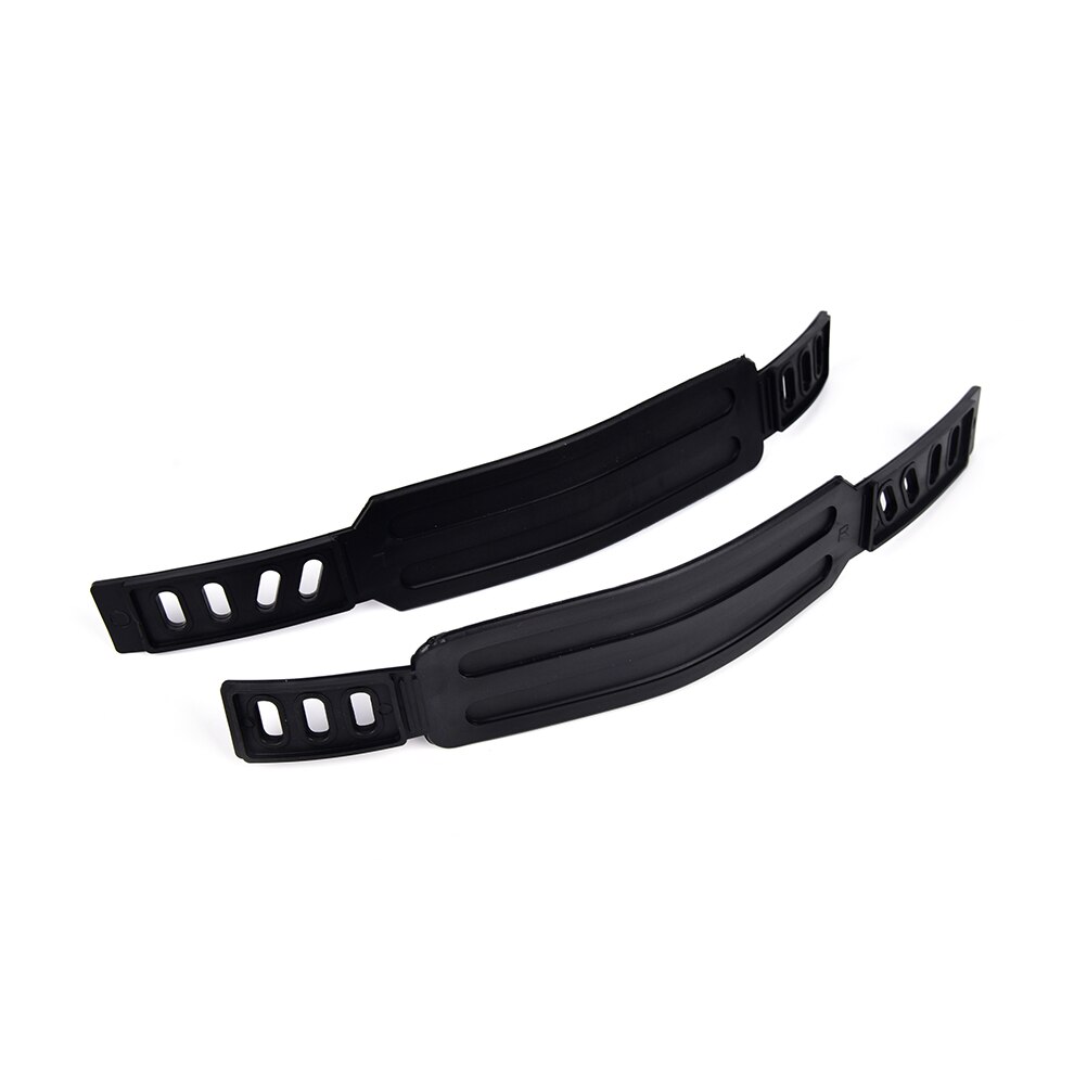 1 par plastik pedal stropper spænde, anti-slip pedal tå strop fast gear til cykel mtb cykel bmx cykel pedal sort