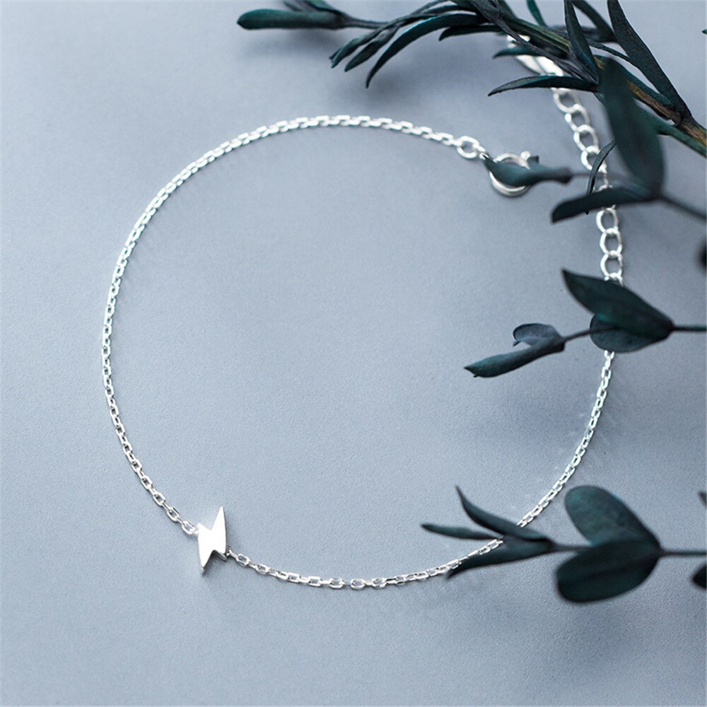 DAIWUJAN Minimalistische Lightning Real 925 Sterling Zilver Enkele Keten Armbanden Voor Vrouwen Bruiloft Fijne Sieraden Accessoires