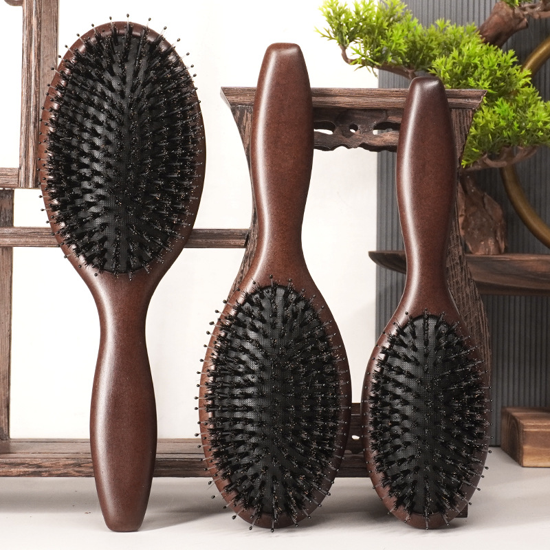 Bristle Hair Brush Women Combs for Hair Wood HairBrush Detangle Straightener Brush Hair Comb Barber Accessories