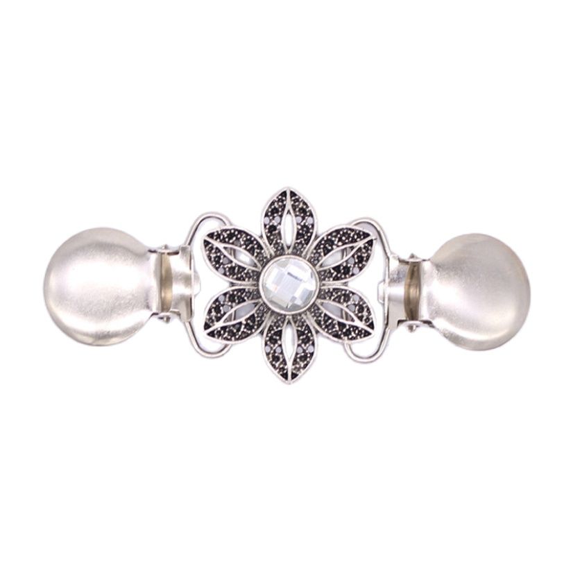 Clip de flores para cárdigan Vintage, abrazadera de costura, adornos, broches, prendedores de ropa de Metal para costura de retales