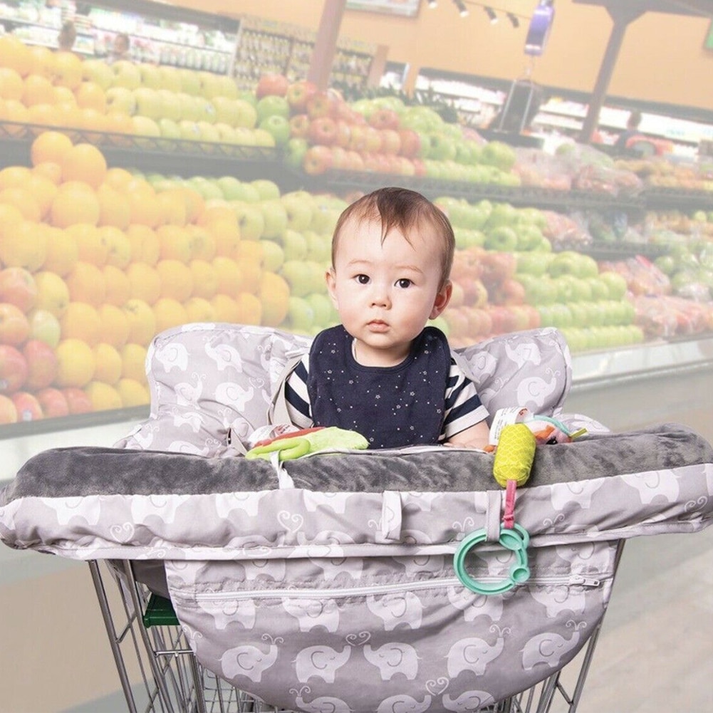 2 in 1 positioner shopping baby sæde pude pad vogn dække supermarked sikker multifunktionel høj stol restaurant beskyttelse
