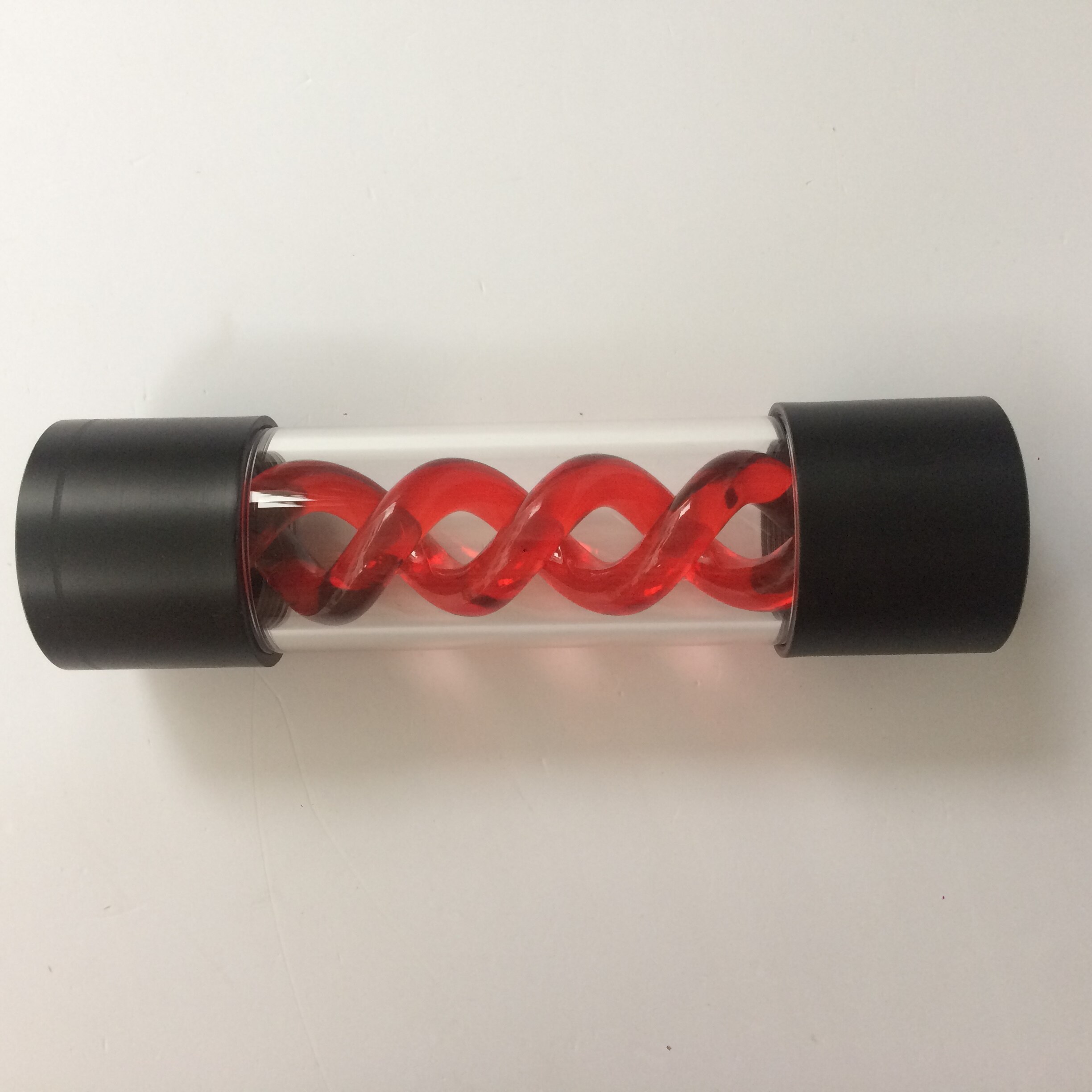 Computer water tank Virus Water Tank Spiral Cylindrical Suspended Water Tank 201MM Computer Water Cooling kit: red