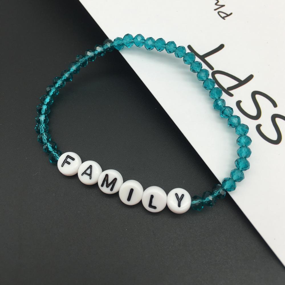 OMY buchstaben perlen Armbinde für frauen neue bunte worte namen armbänder der frauen mädchen FROHE Weihnachten: Familie