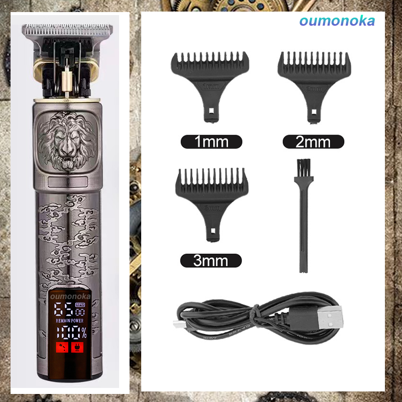 en Afeitadora eléctrica , recortadora de barba para hombres, cortadora de pelo inalámbrica, Máquina para cortar cabello, Barba, peluquero, corte de pelo: Blanco