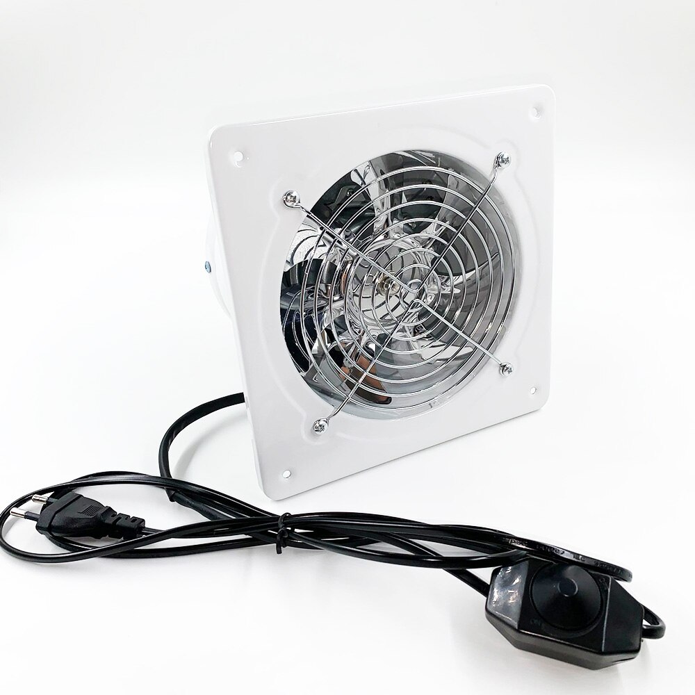 220V 6 Inch Duct Exhaust Pipe Fan for Bathroom Toilet Air Ventilation Speed Adjustable: Default Title