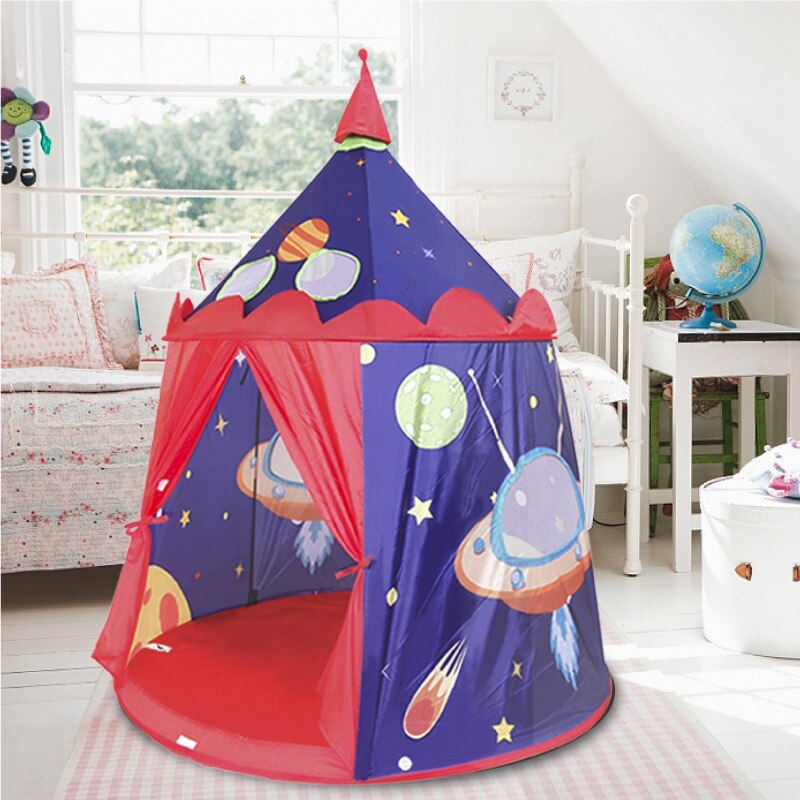 Prince Castle Play Tent for Boys Toddlers Indoor and Outdoor Playhouse Folding Portable Play Teepee for Kids