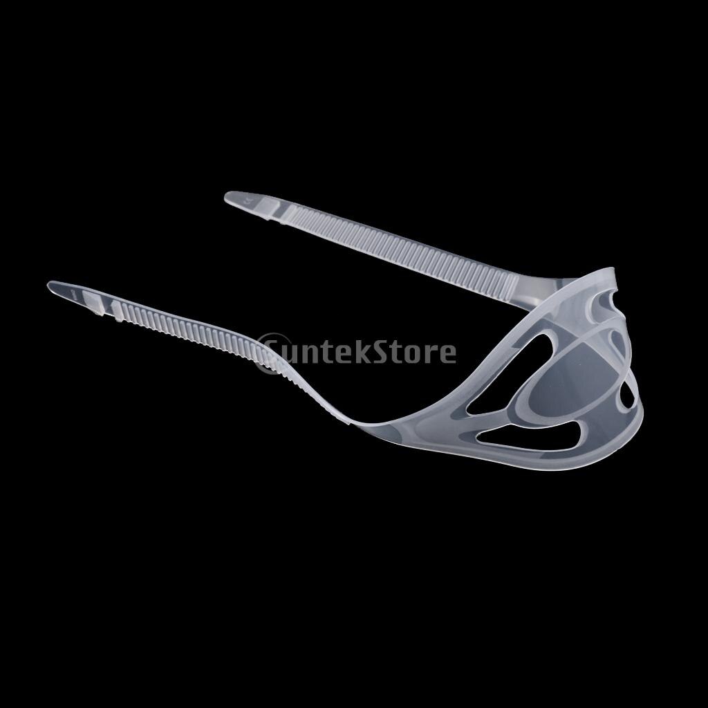 Clear Silicone Scuba Diving Snorkeling Mask Strap + Black Neoprene Strap Cover Hair Protection Cover
