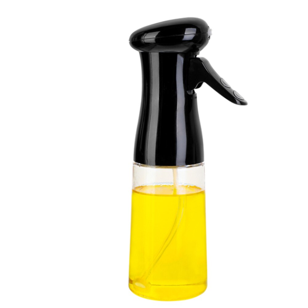 Botella pulverizadora de aceite de 210ml, bote rociador de vapor para hornear vinagre, barbacoa, cocina, asar a la parrilla: Negro