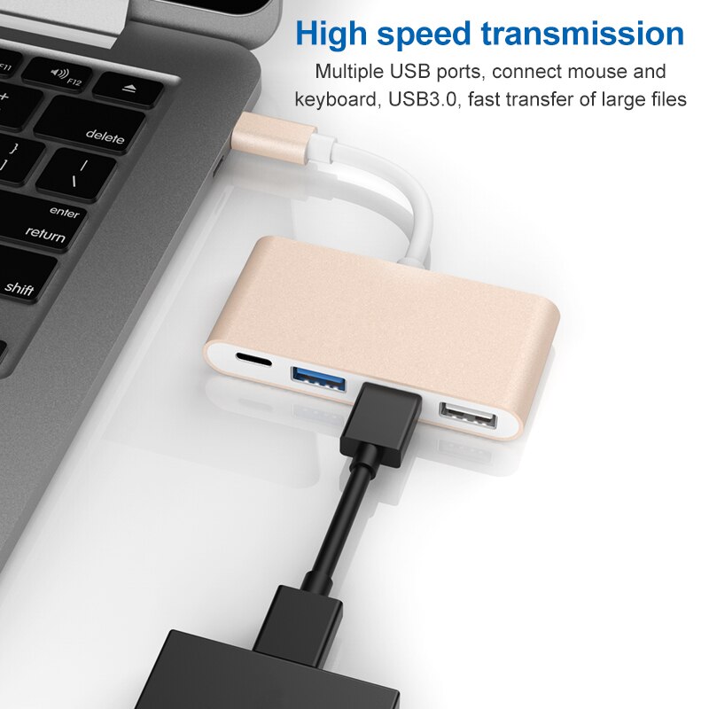High speed HUB Type-C 4 In 1 USB2.0 With PD Fast Charging Data Transmission