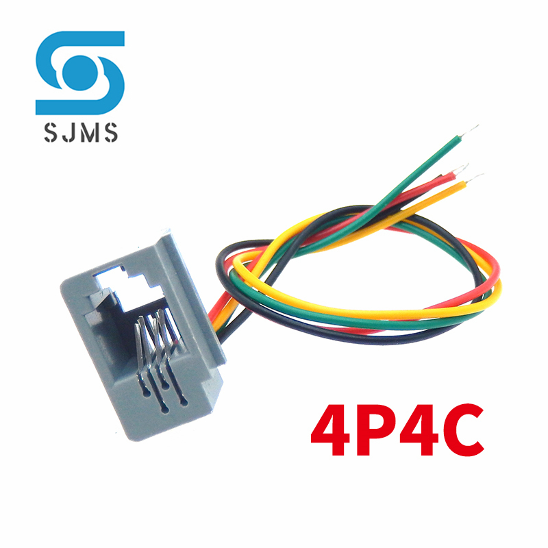 10PCS RJ11 RJ12 RJ45 Telephone FEMALE SOCKET 4P4C 6P4C 6P6C 8P8C Connector With Wire Female Jack Connectors 616E 623K 616M 641D: army green