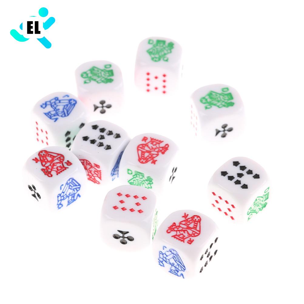 10 stück 12mm Sechs Seitige Poker Würfel für Kasino Poker Karte Spiel Gastgeschenke