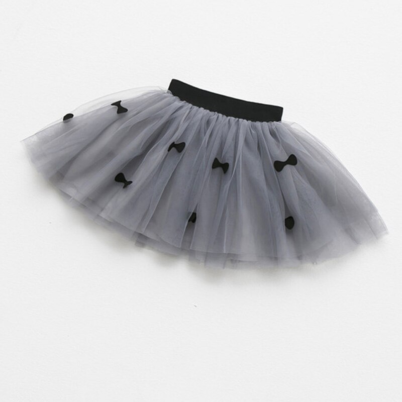 Korean Style Girls Skirt Cute Bow Mesh Skirt for Kids Ball Gown Skirts 80-140cm DT309