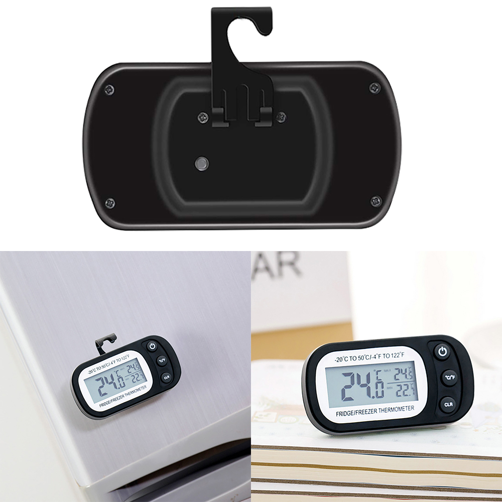 Mode Vriezer Thermometer Met Haak Waterdichte Lcd Digitale Display Koelkast Thermometers Functie Voor Thuis Koelkast Voor