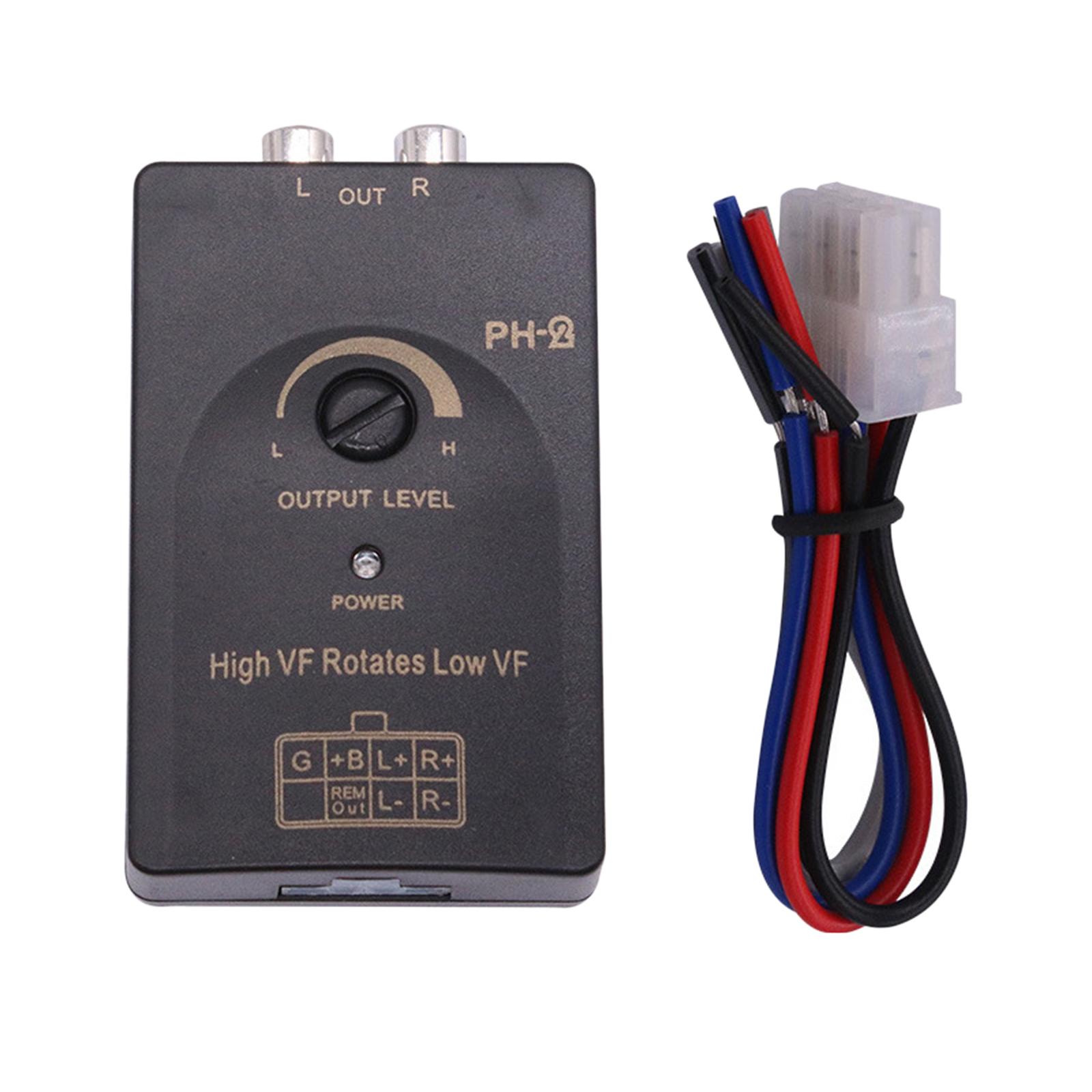 Line Level Converter Stereo Durable Adjustable Car Line Hi Low Converter Car Audio Speaker Level Converter Line Output Converter
