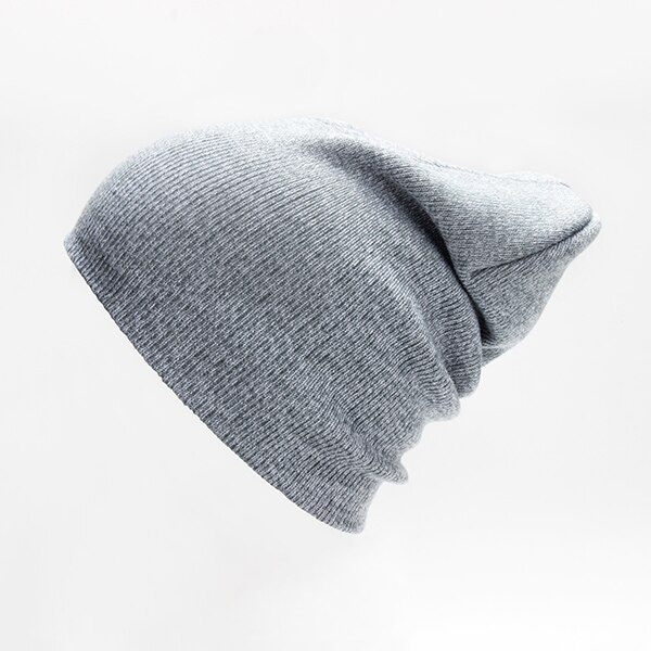 Bonnets doux pour hommes casquette d'hiver femmes Polyester Slouchy tricoté chapeau pour garçons décontracté Ski chapeau femme Hip Hop automne bonnets fille: Gris