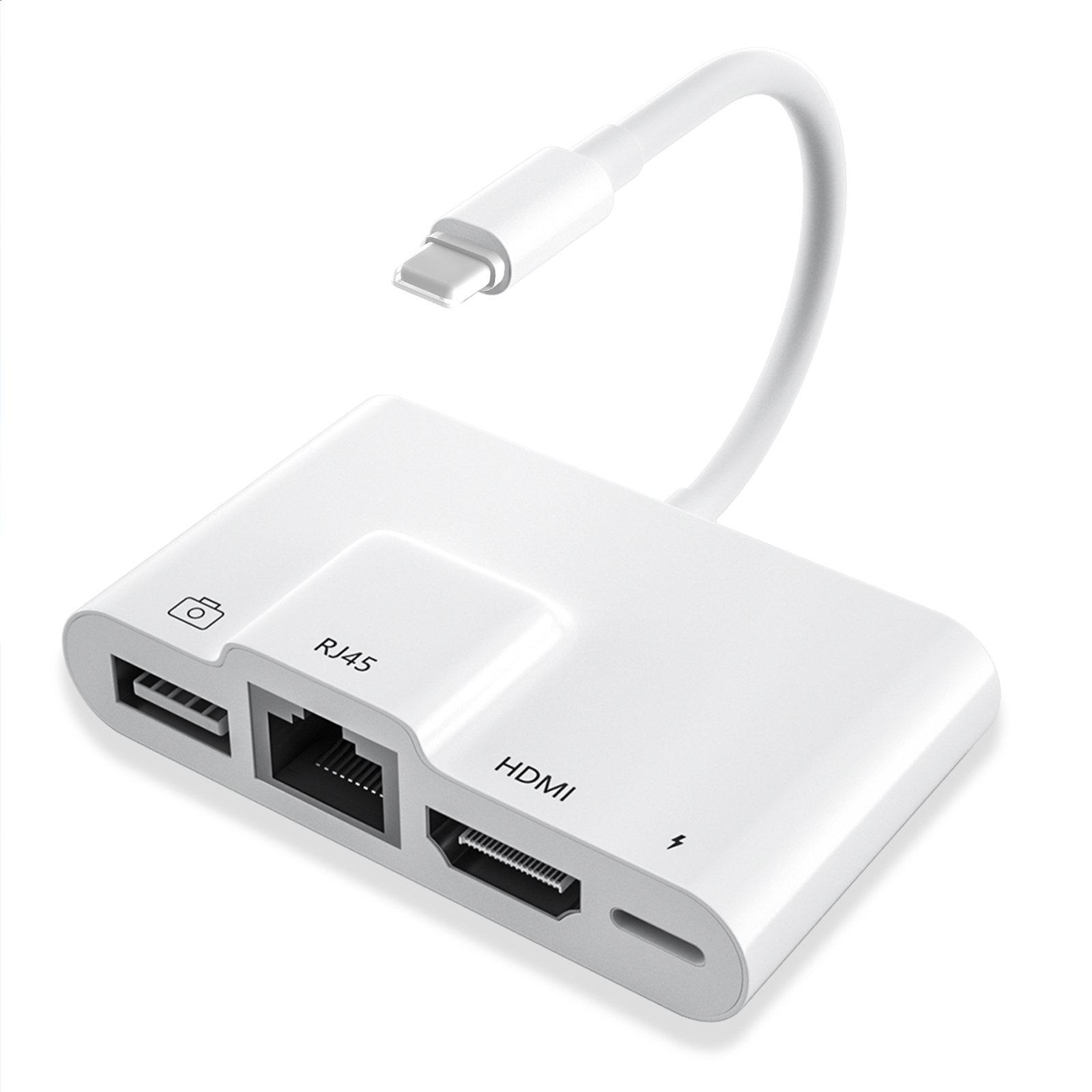 Lightning to HDMI Digital AV Adapter for iPhone 14/13/iPad to 1080P TV/Card Reader/USB/Ethernet Support Projector/Monitor: green