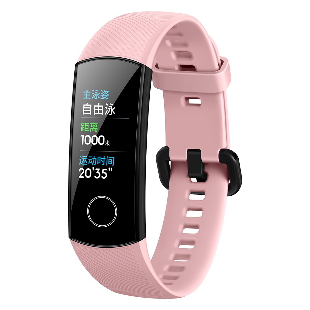 Huawei honor band 5 smart pulsmåler sportsarmbånd band 5 tracker smart oled svømning vandtæt bluetooth: Lyserød