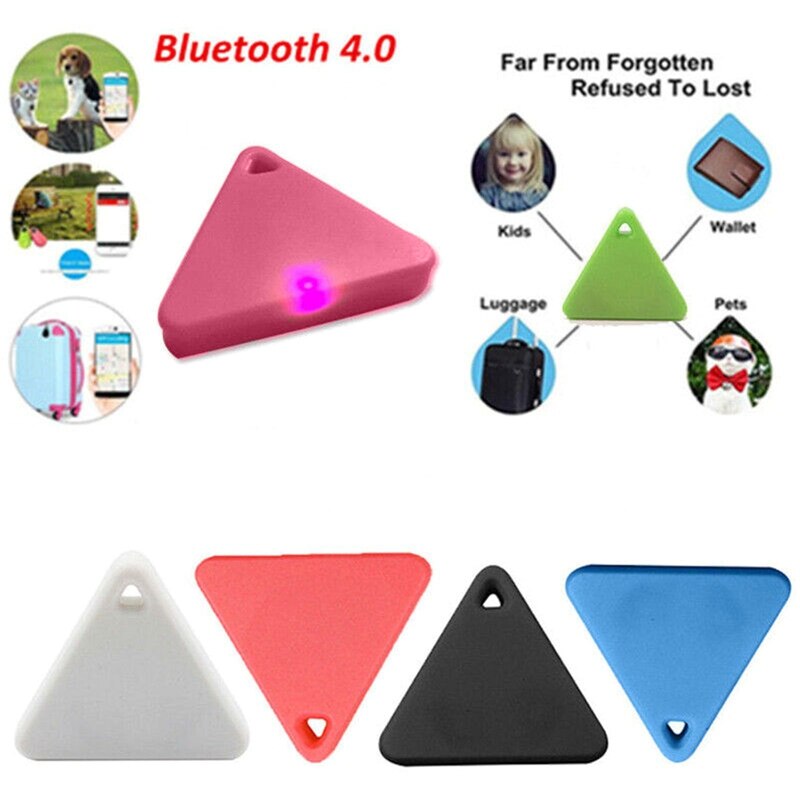 Mini Triangle Bluetooth 4.0 Tracker GPS Anti-lost Pocket Size Smart Tracker for Car Wallet Key Collar for Olds Kids Pets