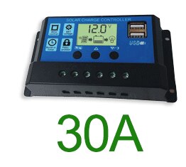 100A Pwm Adaptieve 12V/24V Solar Controller Batterij Laden En Ontladen Regulator 2 Usb Fotovoltaïsche Plaat Lamp controle Systeem: 30A