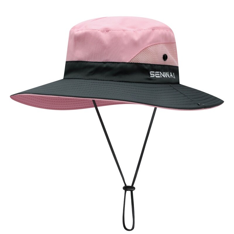 Sport Womens UV Protection Wide Brim Sun Hats - Cooling Mesh Ponytail Hole Cap Foldable Travel Outdoor Fishing Hat Style: P