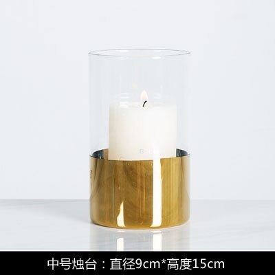 Oro nórdico moderno soportes para Velas de boda vela de jardín de al aire libre Porta Velas hogar Decoración BW50ZT: style2