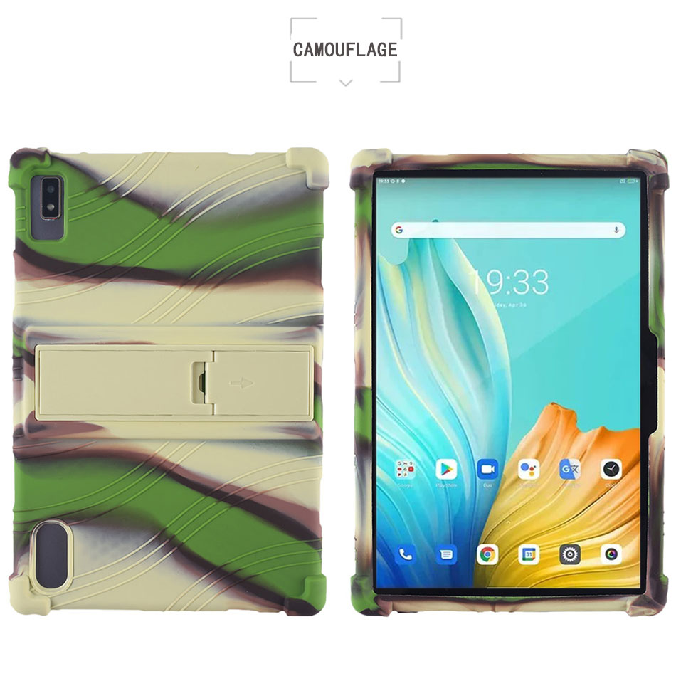 Szoxby Voor Soft Silicon Case Alcatel 1T 3T Stand Verstelbare Tablet Cover Alcatel 3T 10 beschermen Shell Terug Protective: camouflage