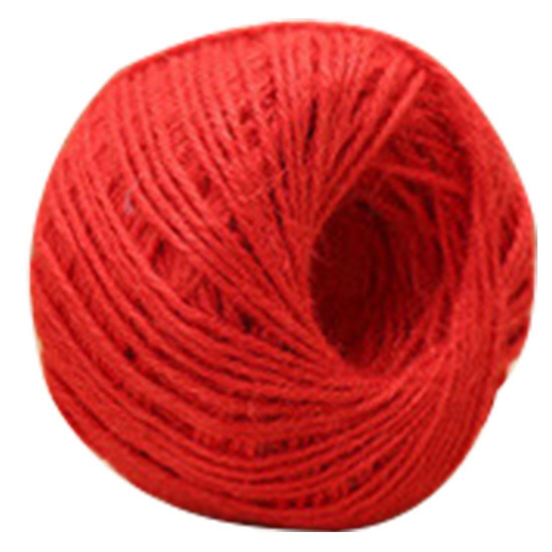 Fargerik naturlig brun jute hamptau hyssing snor diy skaft håndverkslampe 2 mmx 50m 1pc: Rød