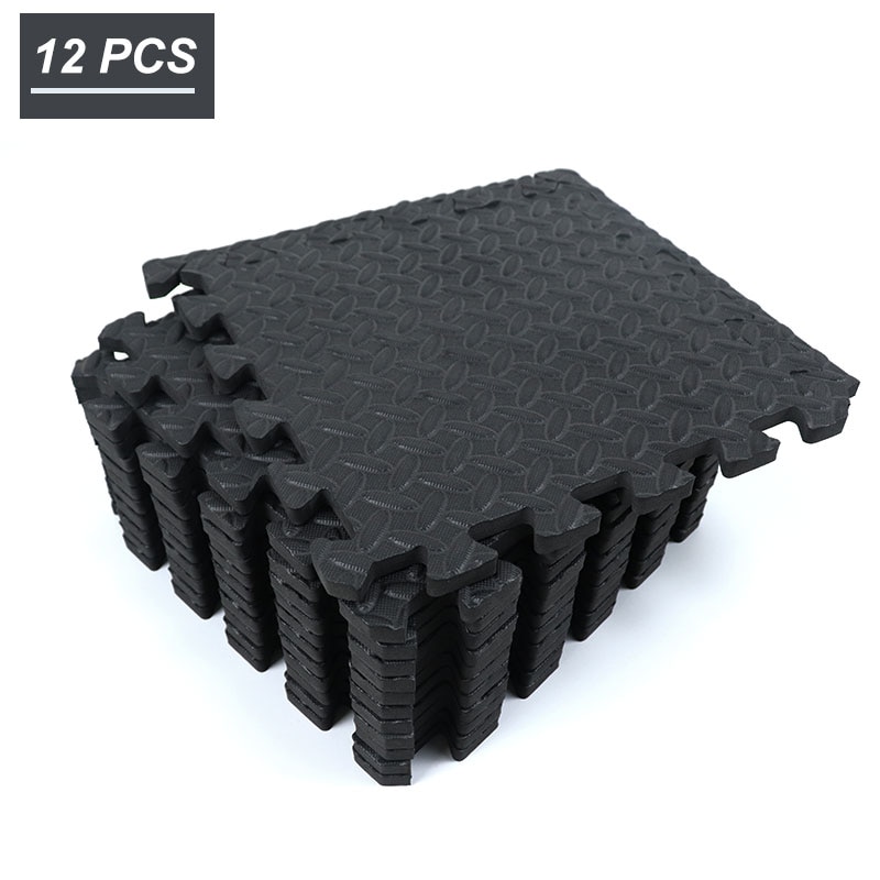 Alfombrilla de goma EVA de 30x30cm para deportes, alfombra gruesa de empalme antideslizante para Yoga, Fitness, Sala de Choque, 12 Uds.