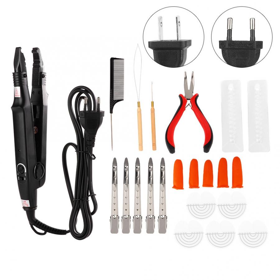 Hair Extension Iron Set Hair Connector Styling Tool for Home Salon Seamless hair remover (A Set)