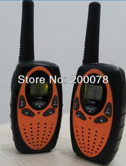 2PCS TS628 1w long range Portable PMR446 Handheld Walkie Talkies 2 Way mobile Radios Transceiver orange w/ charger earphones